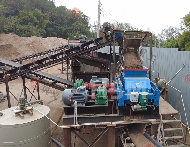 對輥機制沙生產線現(xiàn)場